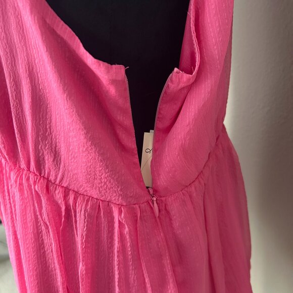 Milly Top Silk Chiffon Pink Bow Keyhole Blouse SZ12 Retro Paris Hilton Glam NWT - Picture 4 of 13